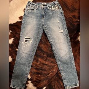 Edge Light Blue Distressed Boyfriend Jeans